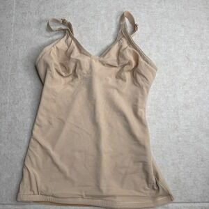 Miraclesuit Shapewear Smoothing Tank Top Adjustable Straps Nude Beige 2773 Small
